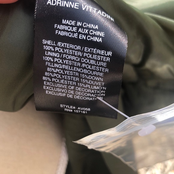 NWT ADRIENNE VITTADINI Long Puffer Coat Jacket with faux fur trim - Picture 14 of 16